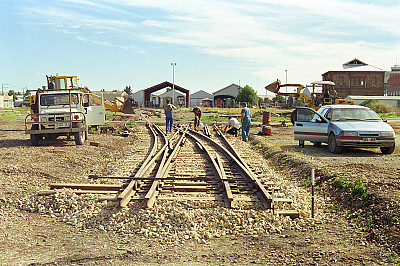 Triple-gauge turnout constructed by PRRPS (Photo: Andrew Thompson)